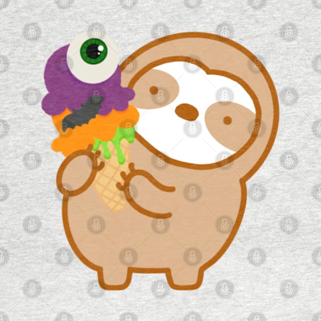 Cute Halloween Eye Scream Ice Cream Sloth by theslothinme